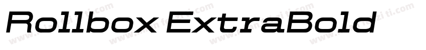 Rollbox ExtraBold字体转换